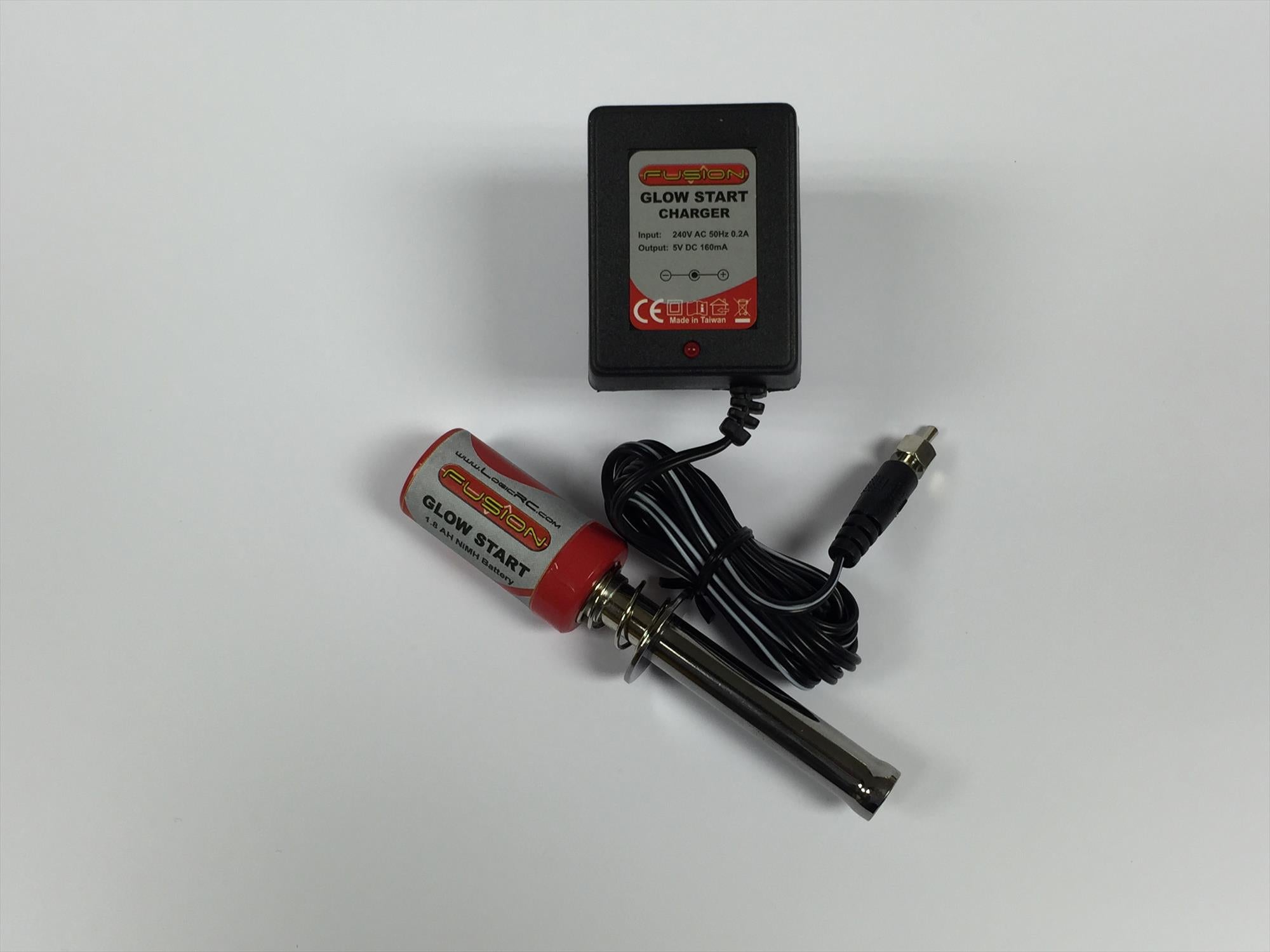 Fusion Glowstart (1800mAH 1.2V NiMH) + UK Charger L-FS-GS01