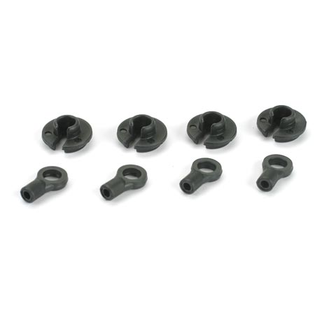Losi AD2 Shock Rod Ends and Spring Cups (4) LOSA5079
