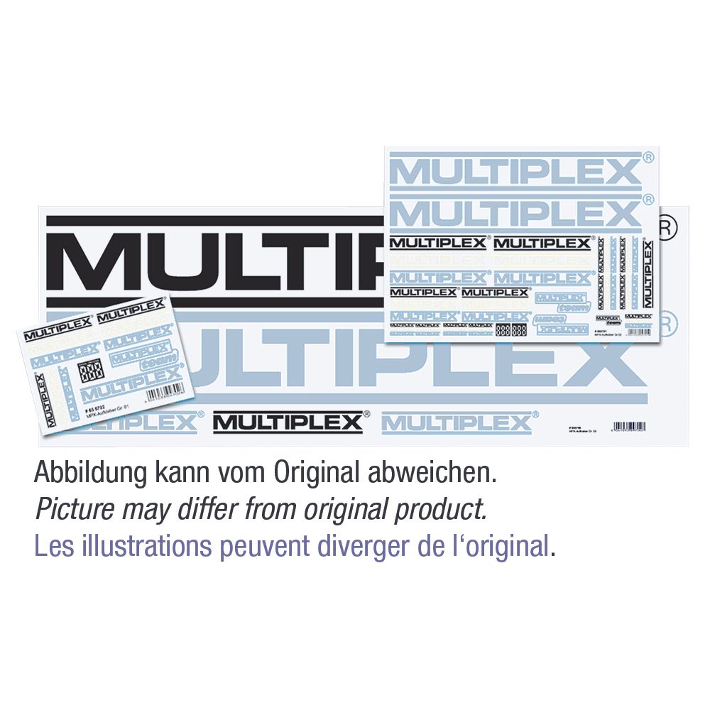 Multiplex Sticker Set MULTIPLEX-Logo Black/White/Silver 3 855701