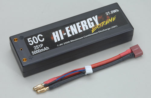 Hi-Energy 2S 5000mAh 50C Car Li-Po O-HE2S1P500050C