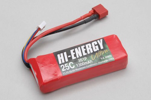 Hi-Energy 3S 1300mAh 25C Li-Po O-HE3S1P130025A