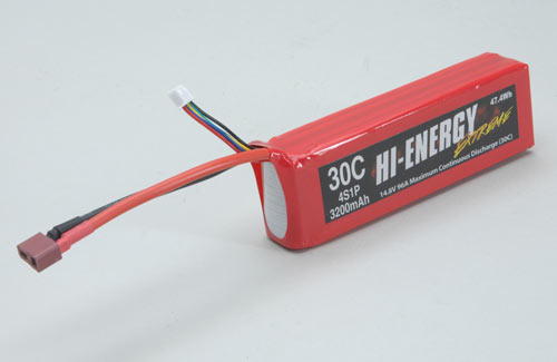 Hi-Energy 4S 3200mAh 30C Li-Po O-HE4S1P320030A