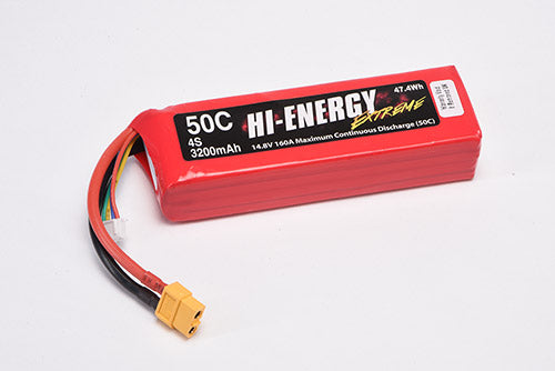 Hi-Energy 4S 3200mAh 50C XT60 O-HE4S320050C-XT60