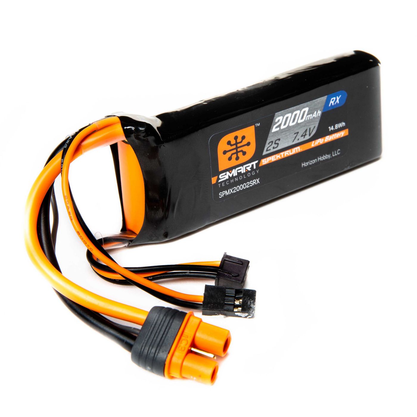 Spektrum 2000mAh 2S 7.4V Smart LiPo Receiver Battery IC3 SPMX20002SRX