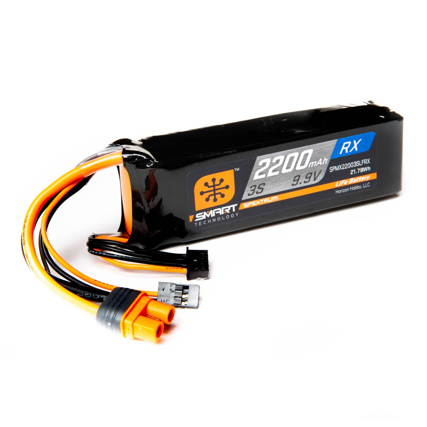 Spektrum 2200mAh 3S 9.9V Smart LiFe ECU Battery IC3 SPMX22003SLFRX