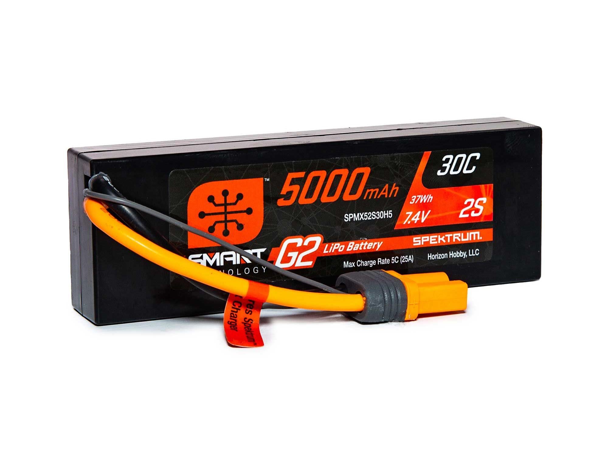 Spektrum 5000mAh 2S 7.4V SMART G2 30C IC5 SPMX52S30H5