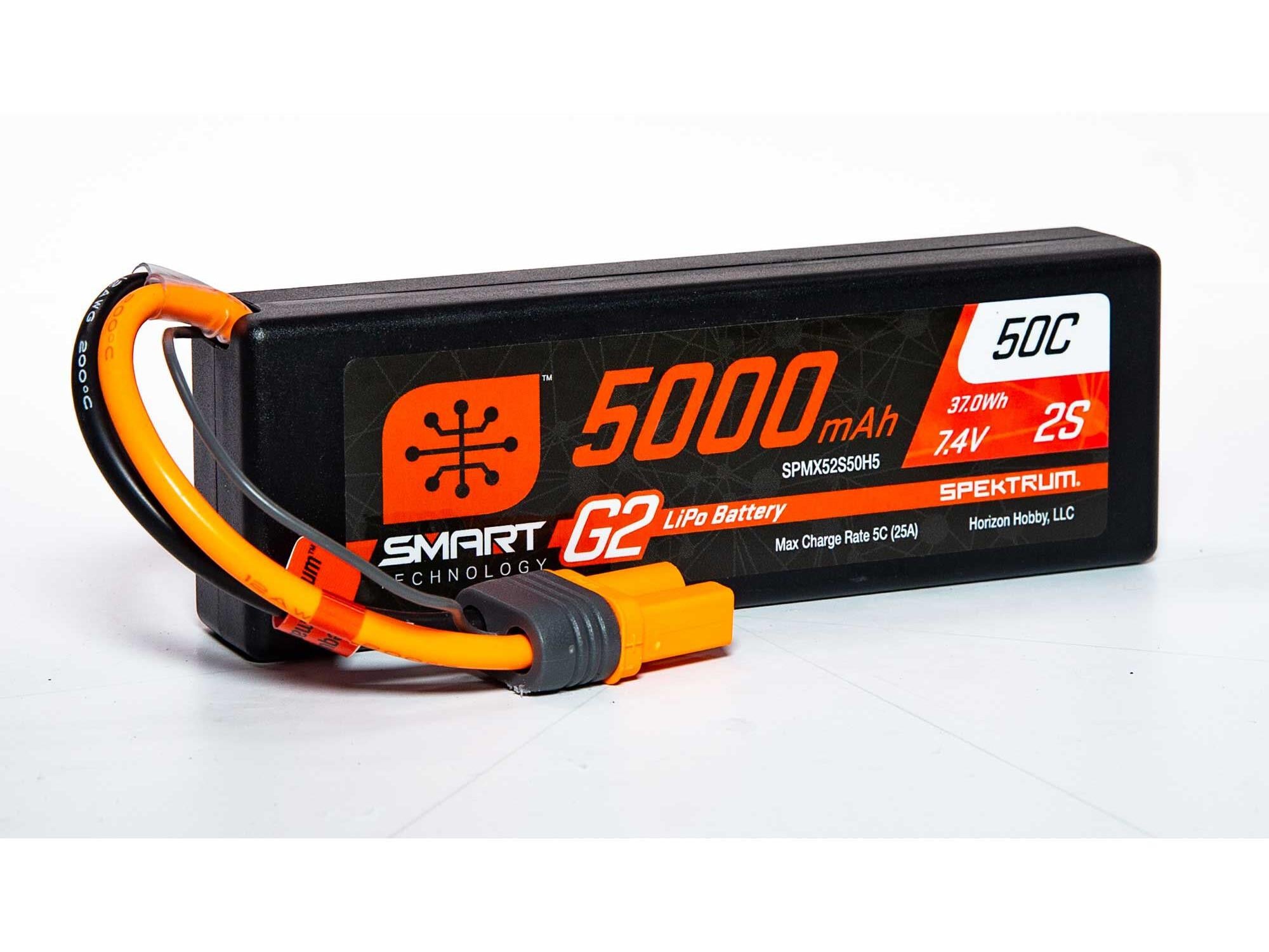 Spektrum 5000mAh 2S 7.4V SMART G2 50C IC5 SPMX52S50H5