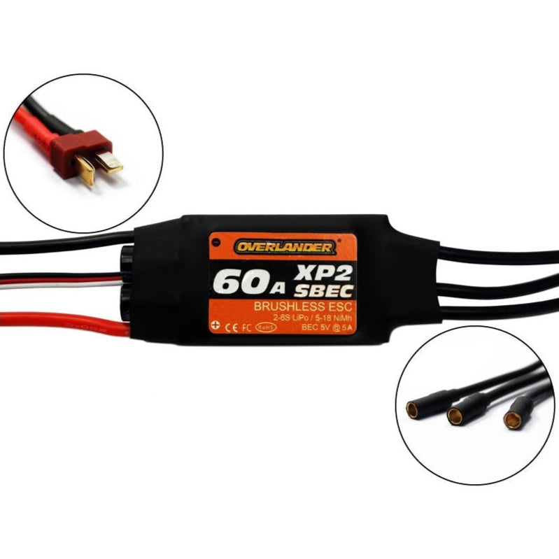 Overlander XP2 60A SBEC Brushless RTF (With Deans) Speed Controller ESC ...