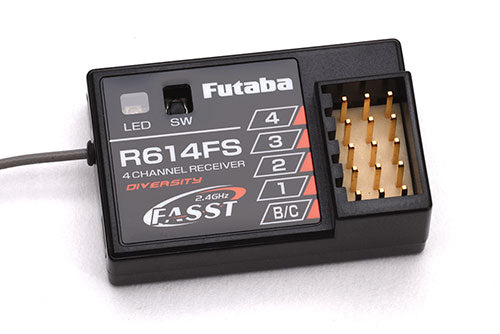 Futaba 4ch Rx 2.4GHz FASST P-R614FS