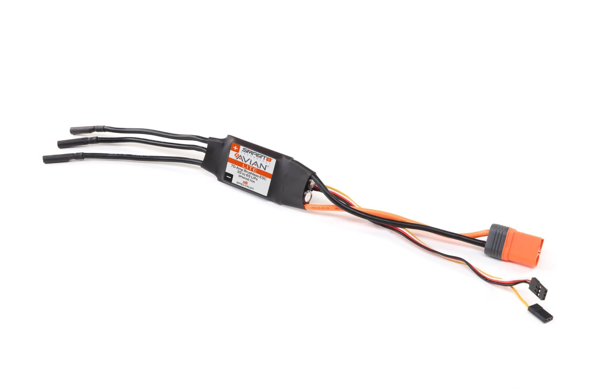 Spektrum Avian 70-Amp Smart Lite Brushless ESC, 3S-6S: IC5 SPMXAE70C