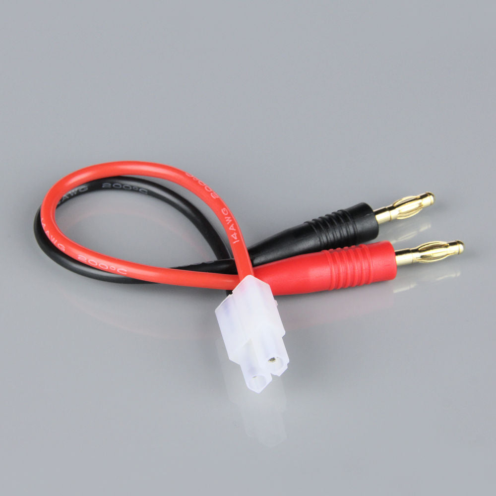 Radient Charge Lead, 4mm Bullet to Tamiya Male, 14AWG, 150mm (ESC End) RDNAC010075