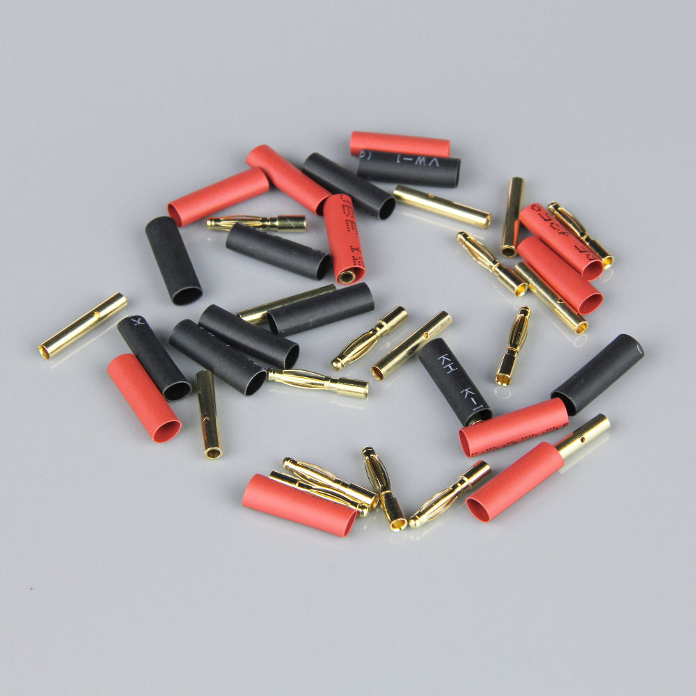 Radient 2mm Gold Connector Pairs including Heat Shrink (10pcs) RDNAC010087