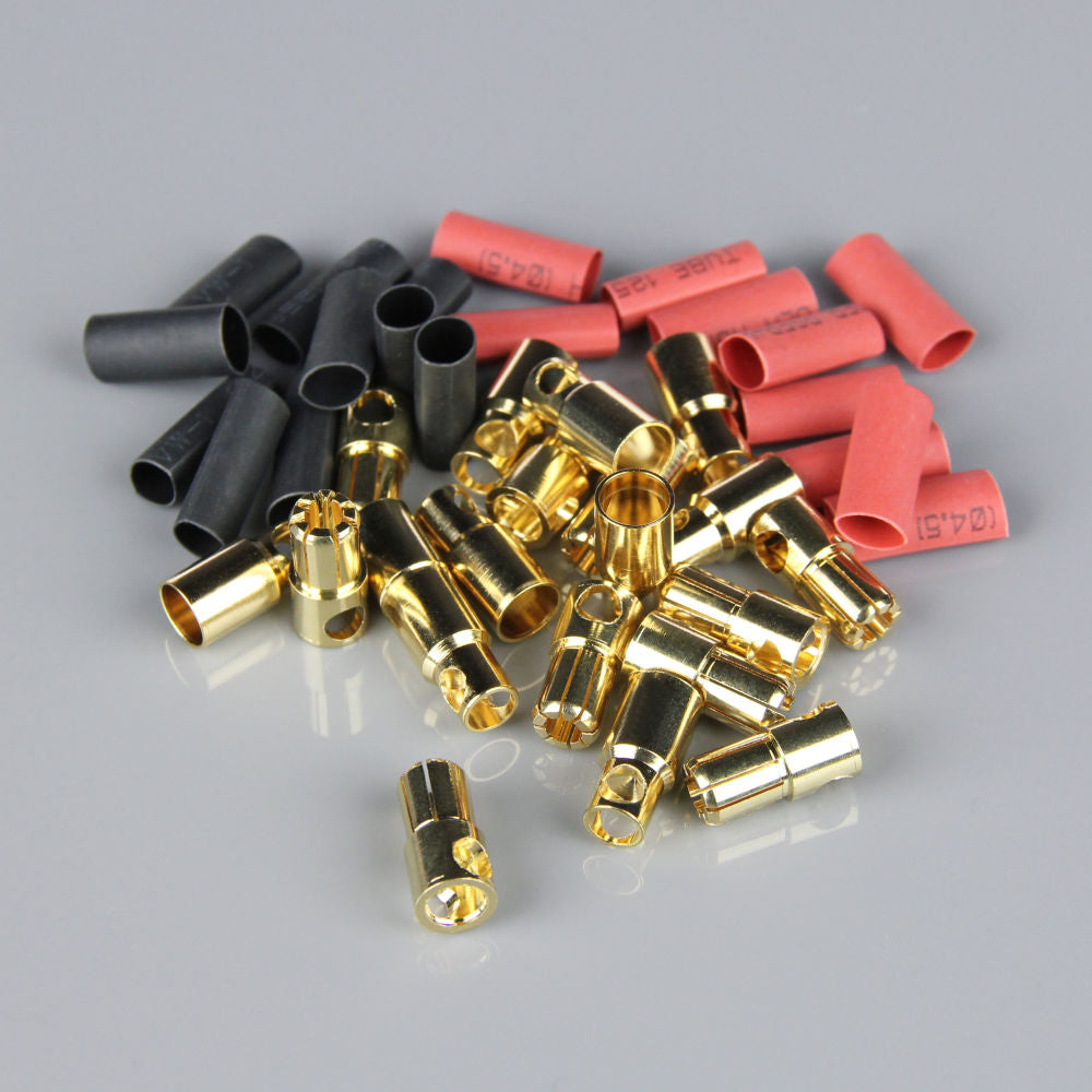 Radient 6.0mm Gold Connector Pairs including Heat Shrink (10pcs) RDNAC010097