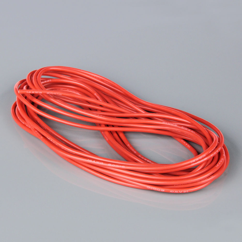 Radient Silicone Wire, 14AWG, 25ft / 7.5m Red (on a roll) RDNAC010135