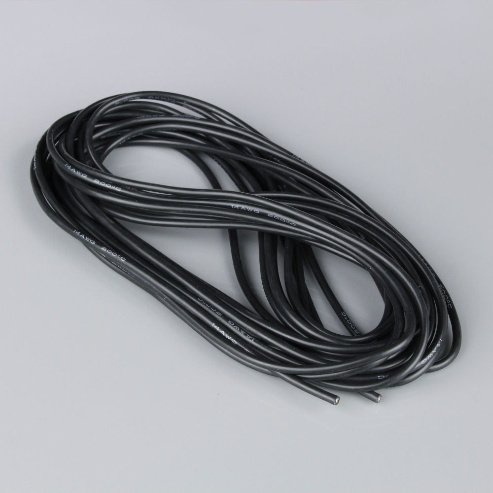 Radient Silicone Wire, 14AWG, 25ft / 7.5m Black (on a roll) RDNAC010136
