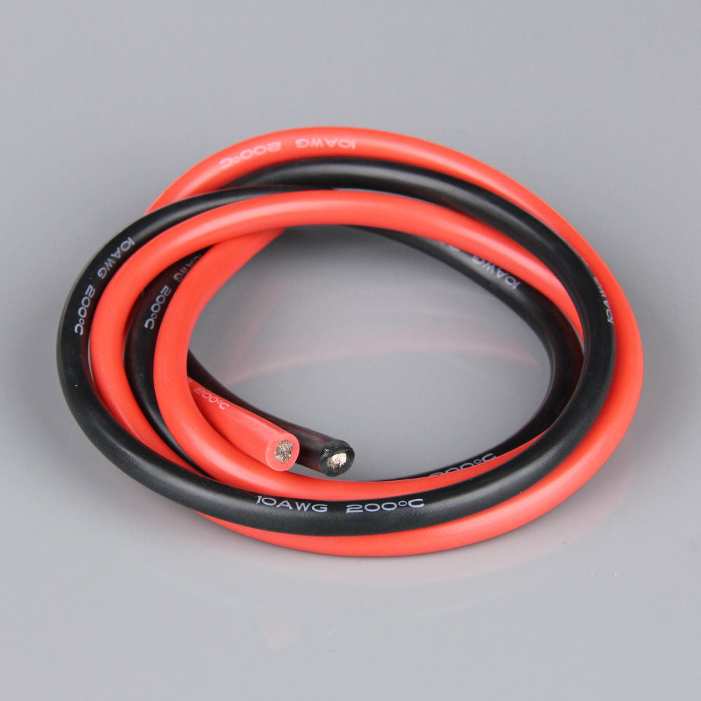 Radient Silicone Wire, 10AWG 2ft / 0.6m Red-Black RDNAC010143