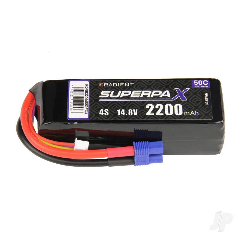 Radient LiPo 4S 2200mAh 14.8V 50C EC3 RDNB22004S50EC3