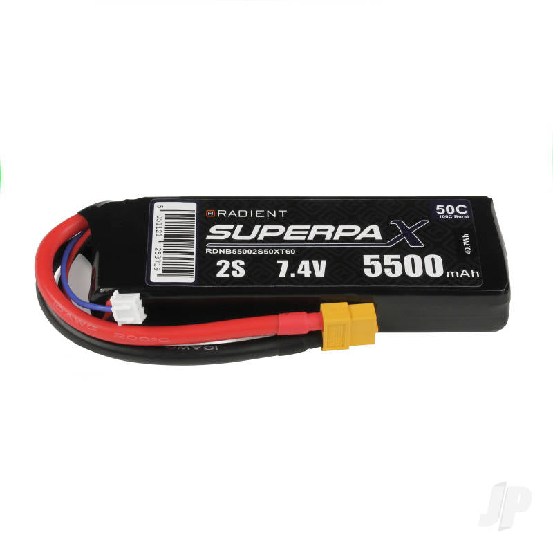 Radient LiPo 2S 5500mAh 7.4V 50C XT60 RDNB55002S50XT60