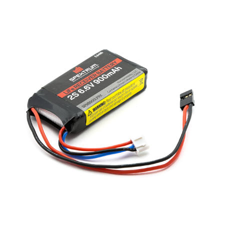 Spektrum 900mAh 2S 6.6volt Li-Fe Receiver Battery SPMB900LFRX