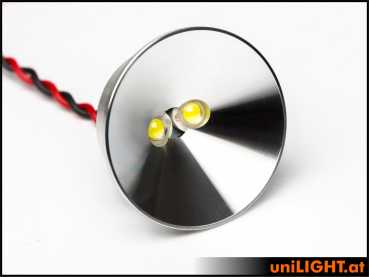 UniLight 40mm Alu-Spotlight, 4Wx2 - White