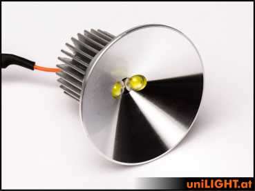 UniLight 50mm Ultra-Power-Spotlight, 16Wx2, T-Fuse - White