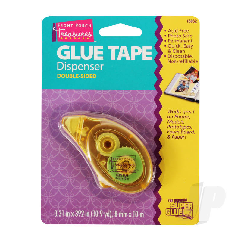 Super Glue Double-Sided Glue Tape Dispenser (0.31in x 392in, 8mm x 10m) SUP16032
