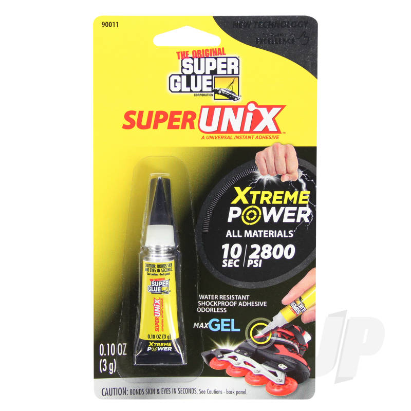 Super Glue Super Unix Gel Adhesive (0.10oz, 3g) SUP90011