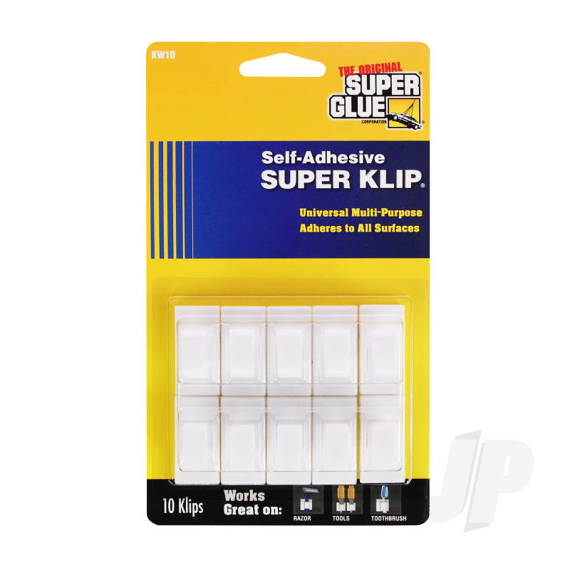 Super Glue Self Adhesive Super Klip (10/pkg) SUPKW10