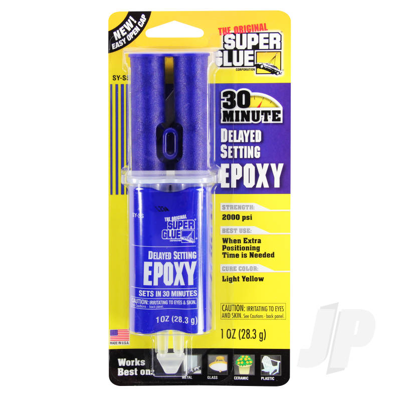 Super Glue 30 Minute Super Strength Delayed Setting Epoxy (1oz, 28.3g) SUPSY-SS