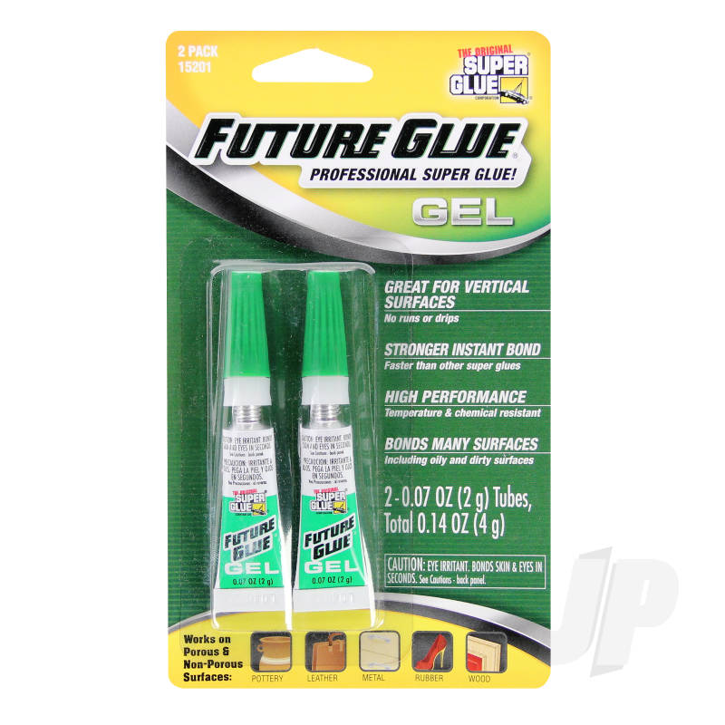 Super Glue Future Glue Gel 2-Pack (2x 0.07oz, 2g) SUP15201 in packaging from front of