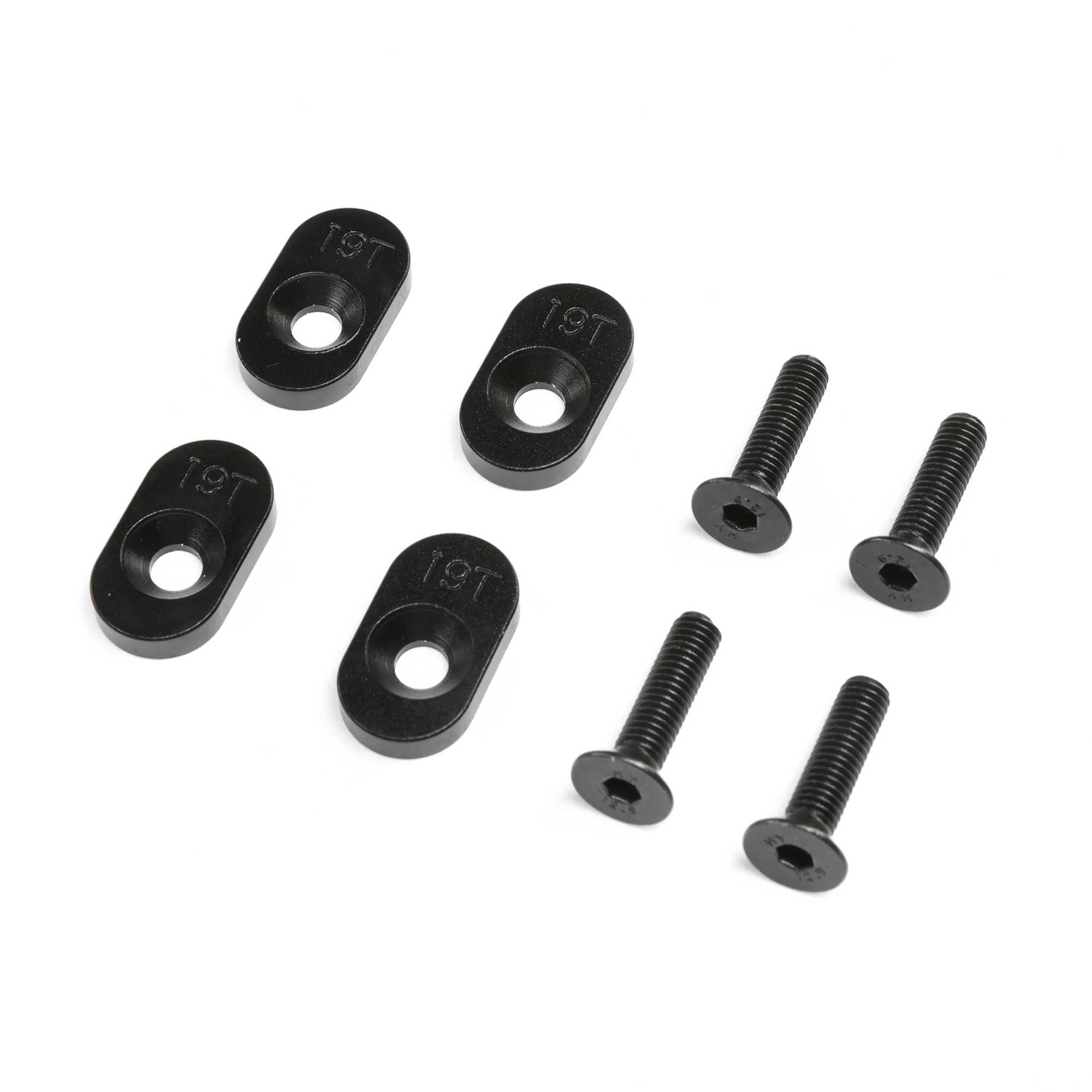 Losi EngineMountInsert & Screws 19T, Black(4): DBXL 2.0 LOS252137