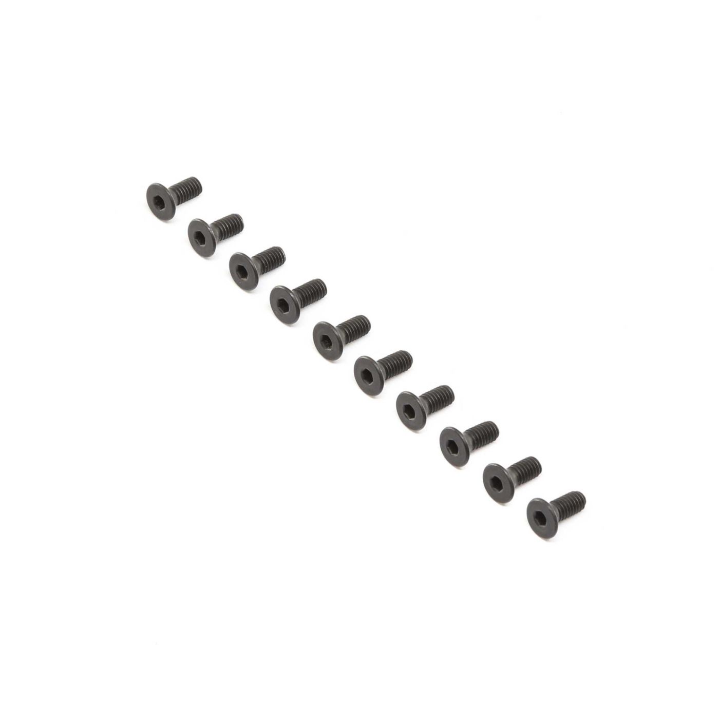 Losi Flat Head Screws Stl BO M4 x 10mm (10) LOS255016