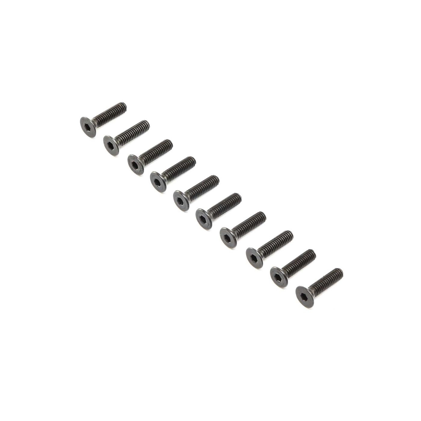 Losi Flat Head Screws Stl BO M4 x 16mm (10) LOS255017
