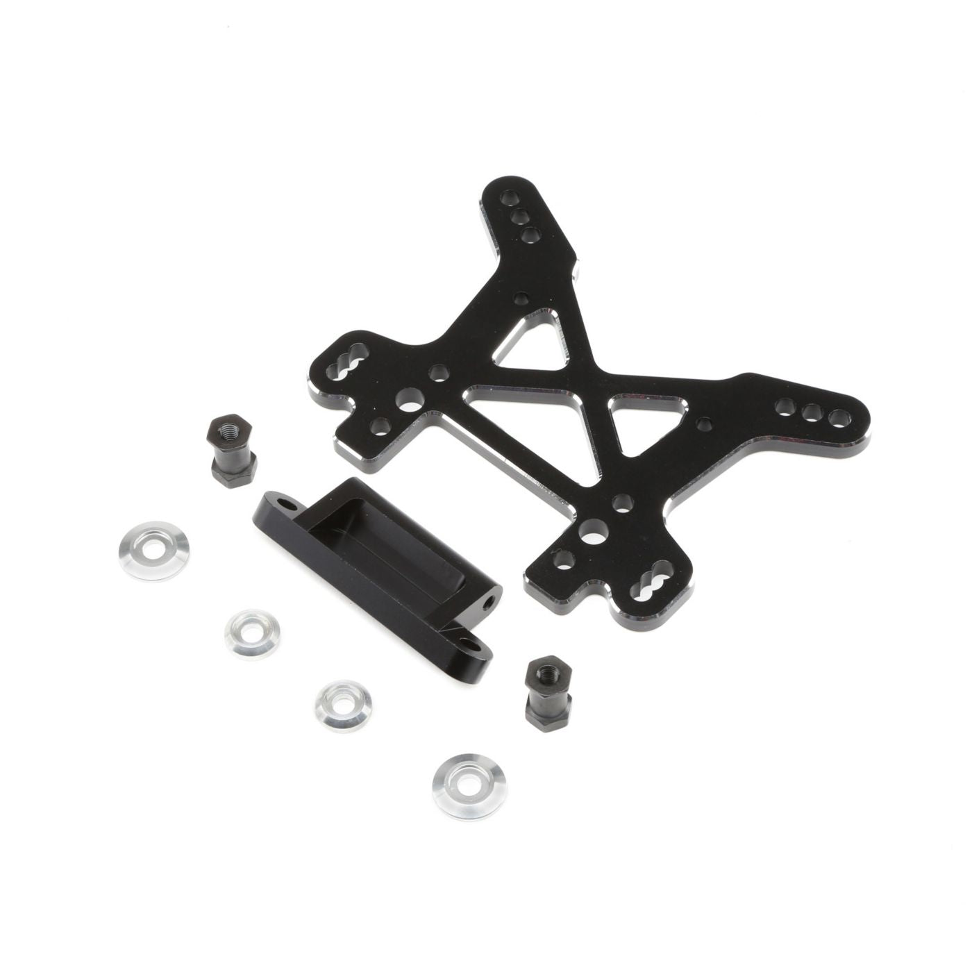 Losi Shock Tower Front Black Aluminum: DBXL MTXL LOS354004