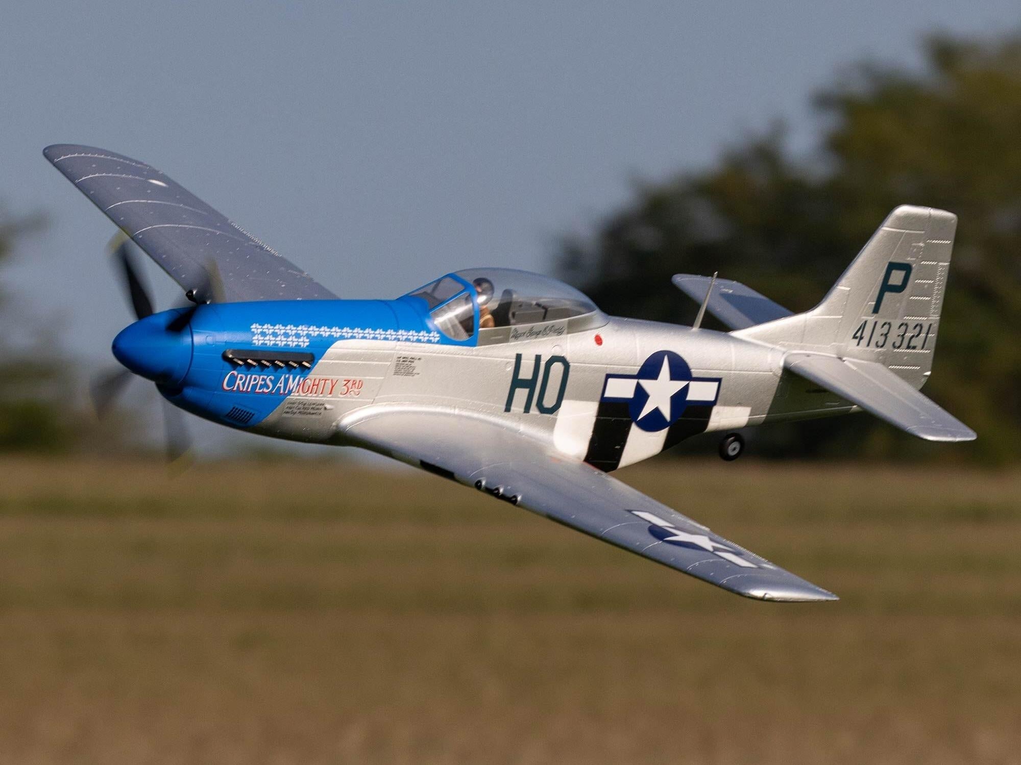 E-Flite P-51D Mustang 1.2m BNF Basic with AS3X and SAFE Select “Cripes A’Mighty 3rd” EFL089500