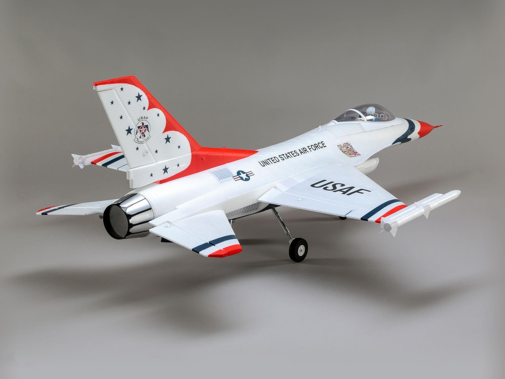 E-Flite F-16 Thunderbirds 70mm EDF Jet BNF Basic with AS3X and SAFE Select EFL178500