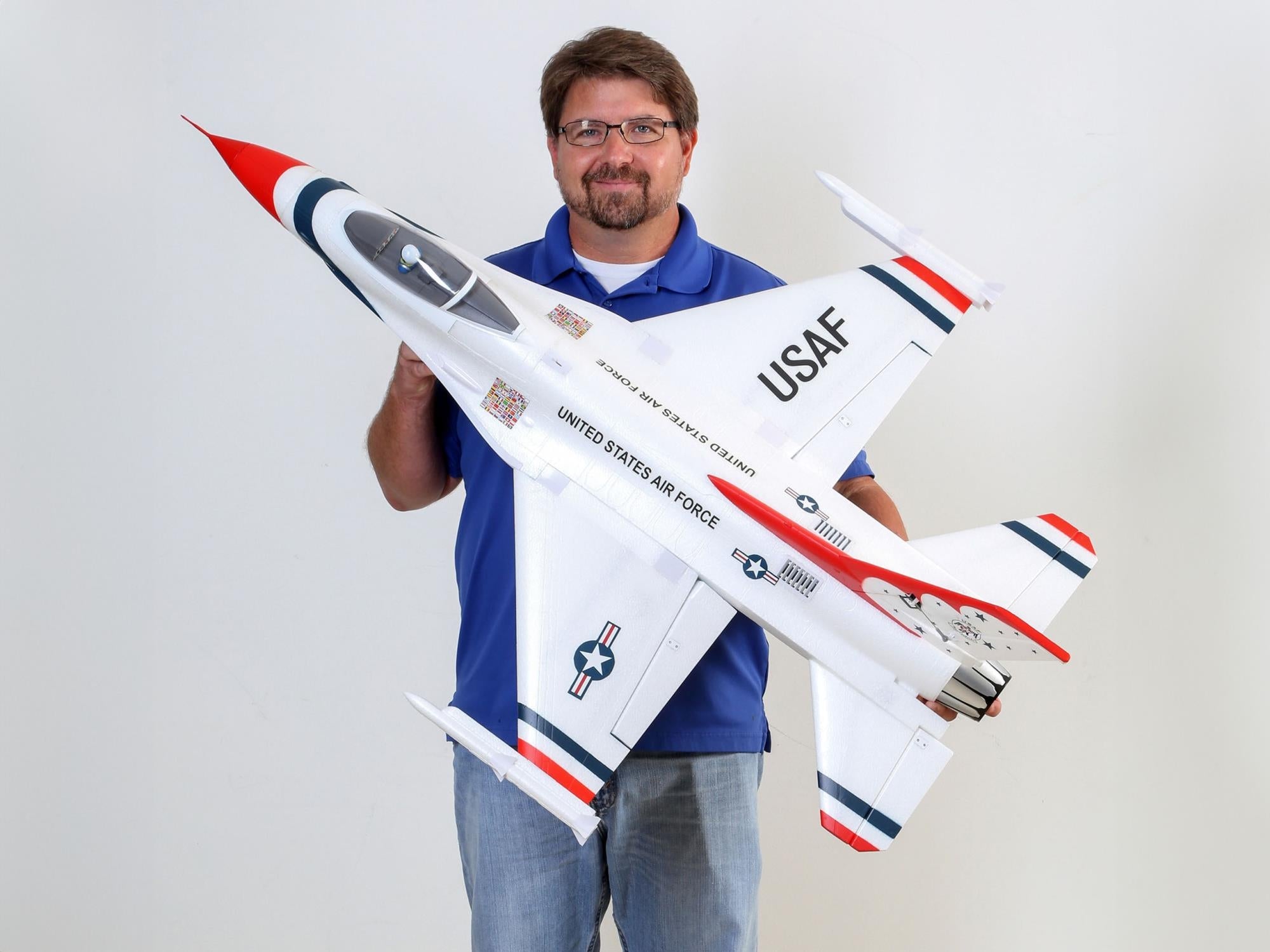 E-Flite F-16 Thunderbirds 70mm EDF Jet BNF Basic with AS3X and SAFE Select EFL178500