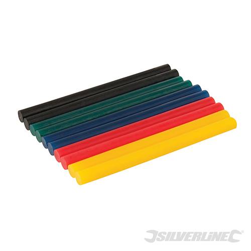 Coloured Mini Glue Sticks 10 pack 476310 from Silverline
