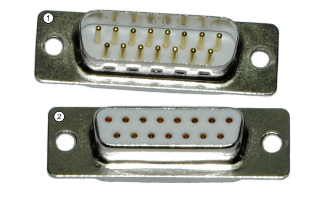 Emcotec D-Sub Connector 15pin, Plug & Socket A85071