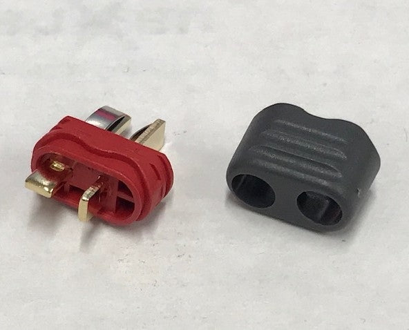 Deans Male Connector With Wire Shield