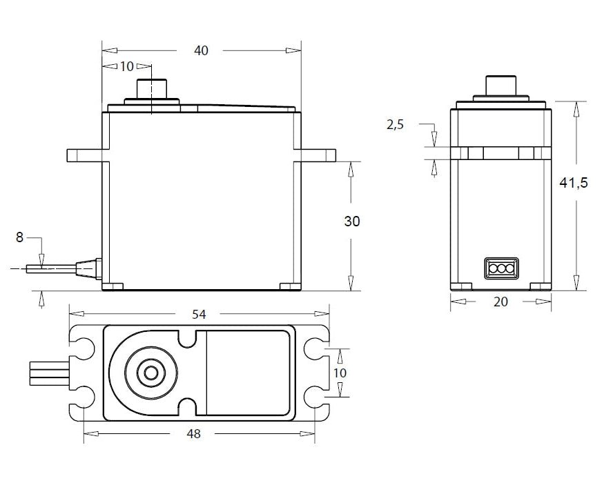 DITEX EL3214S Wide Voltage Servo 32kg@7.4v 51003214