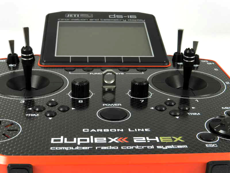 Jeti Duplex 2.4EX DS-16 Carbon Red Transmitter Multimode