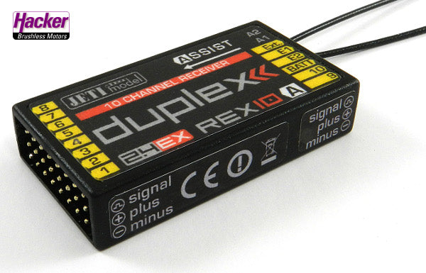 Jeti Duplex 2.4EX Receiver REX 10 Assist with Factory Vario Update JDEX-RR10-A-Vario
