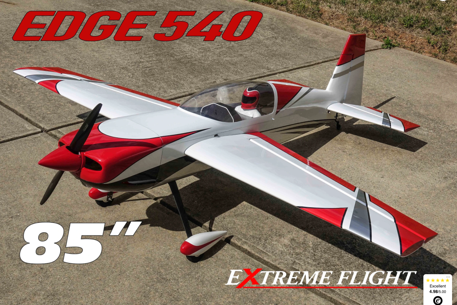 Extreme Flight Edge 540T 85" White/Red