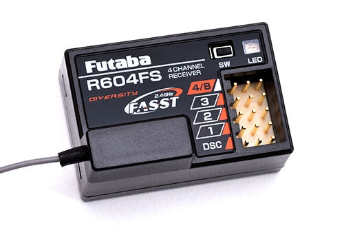 Futaba 4ch Rx 2.4GHz FASST (Car/Boat) P-R604FS/2-4G