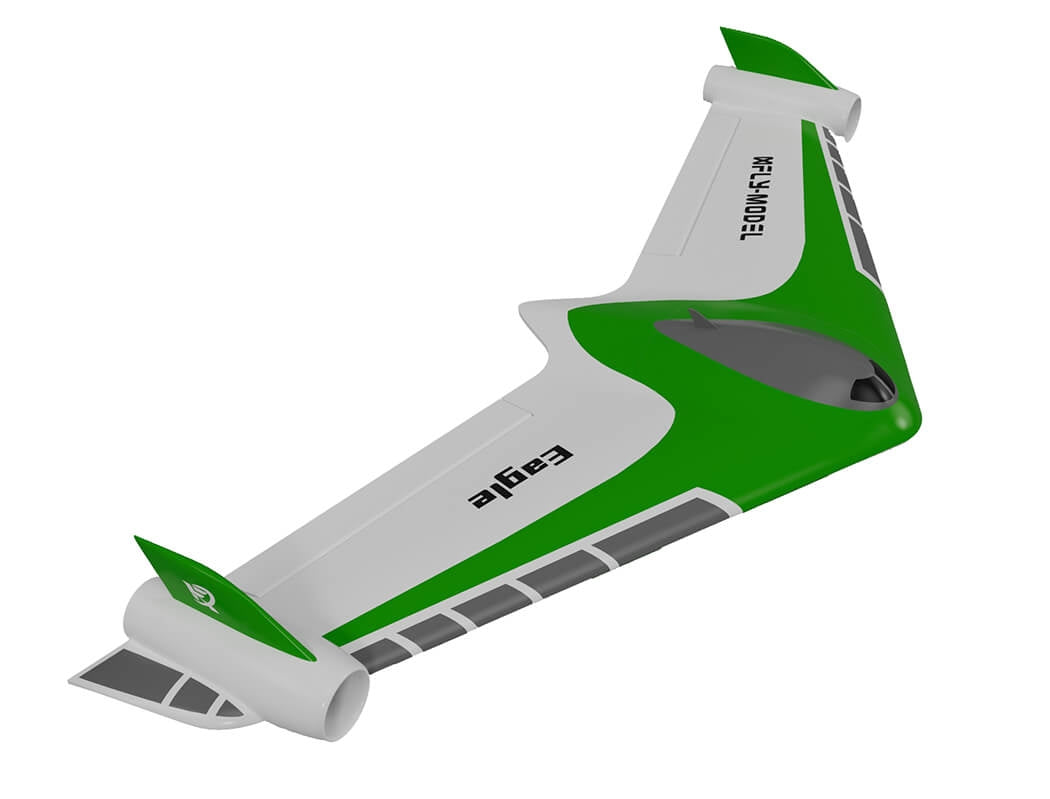 XFLY Eagle 40mm EDF Flying Wing Without TX/RX/BATT With Gyro - Green XF115PG-G