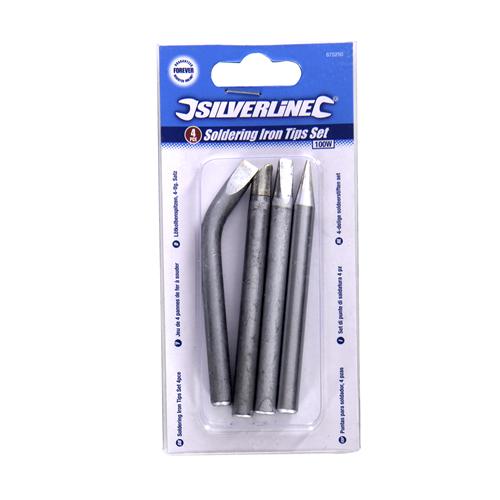 Silverline Soldering Iron Tips Set (4pcs) 100w 675250