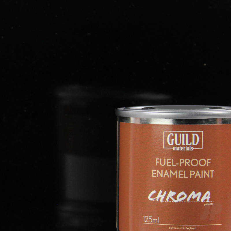 Guild Materials Gloss Enamel Fuel-Proof Paint Chroma Black (125ml Tin)