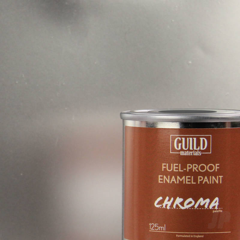 Guild Materials Gloss Enamel Fuel-Proof Paint Chroma Silver (125ml Tin)
