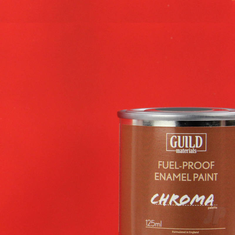 Guild Materials Matt Enamel Fuel-Proof Paint Chroma Red (125ml Tin)